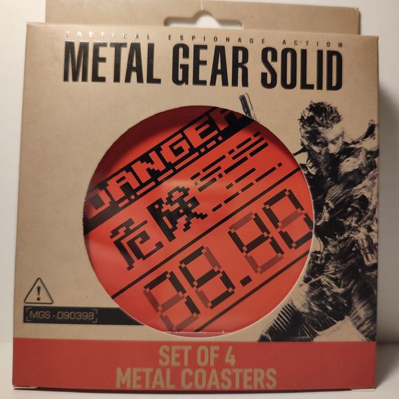 Metal Gear Solid Coasters Set of 4 Official Konami Collectible Drinkware Holders - Picture 2 of 2